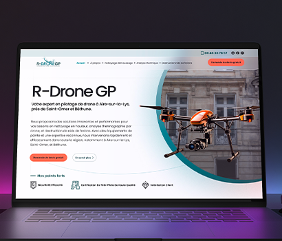 Maquette site web entreprise de nettoyage Drone : R-Drone-GP