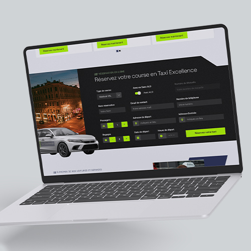 Site Web Taxi Section Formulaire Personnalisé